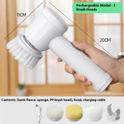 Cepillo de Limpieza Eléctrico Multifunción de Mano | Herramienta Potente para la Limpieza del Hogar