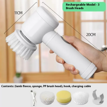 Cepillo de Limpieza Eléctrico Multifunción de Mano | Herramienta Potente para la Limpieza del Hogar