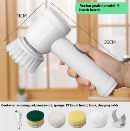 Cepillo de Limpieza Eléctrico Multifunción de Mano | Herramienta Potente para la Limpieza del Hogar
